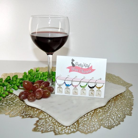 🍷Set of 6 Handmade Wine 🍷Charms (Various Themes Available) - Picture 1 of 11